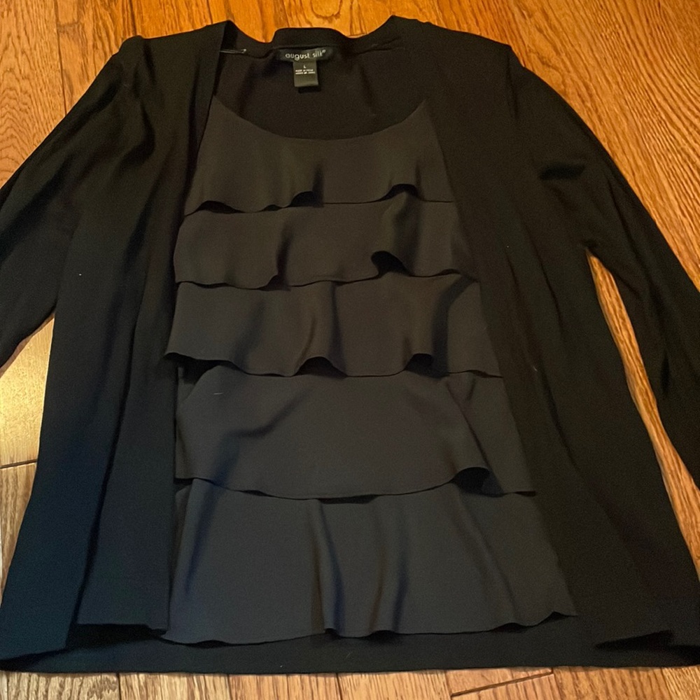 August Silk Top 🖤